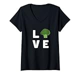 Photo Gallery donna divertente vegan - i love broccoli maglietta con collo a v Photo Gallery donna divertente vegan - i love broccoli maglietta con collo a v
