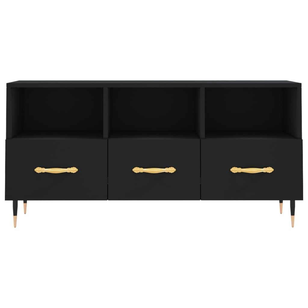 vidaXL Mobile Porta TV Nero 102x36x50 cm in Legno Multistrato