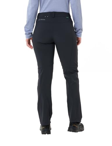 VAUDE Wanderhose Damen Farley Stretch III - Wasserabweisende Damen Trekkinghose, Bequeme Stretch-Wanderhose – strapazierfähig & schnelltrocknend - Black, 38