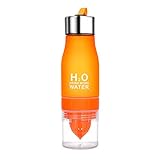 Guangcailun Fruit Plastique Infusion Bouteille Portable jus de Citron Infuser Sport Citron Bouteille d'eau Portable en Plastique Drinkware