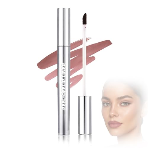 Long-Lasting Matte Lip Stain Peel Off Tattoo Lip Tint — waterproof Transfer-Proof Lip Liner with Hyaluronic Acid, Easy Peel & Reveal Gloss, Highly Pigmented Color, Smudge-Resistant Makeup(Light Mauve)