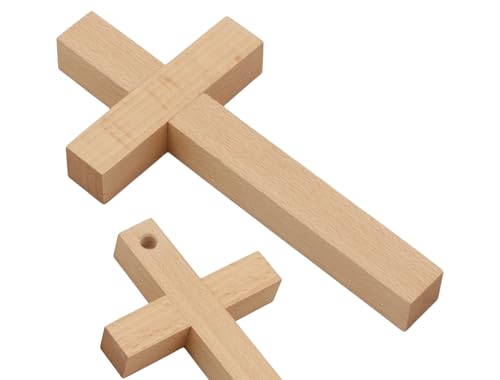 CRUZ DE MADERA BACA aceitada PEQUEÑA para colgar en la pared 18 x 9 cm