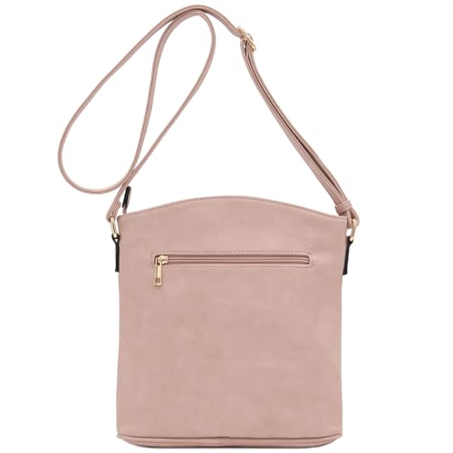 Image of ALYSSA Triple Zip Pocket Large Crossbody Bag