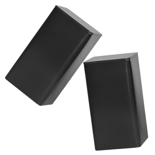 FIXOSHEE Contenitori per Tè Sfuso e Zucchero in Latta Neri, Set 2 Pezzi, Barattoli Ermetici Compatti Impilabili, per Conservazione Alimenti in Cucina e Viaggi Piccoli