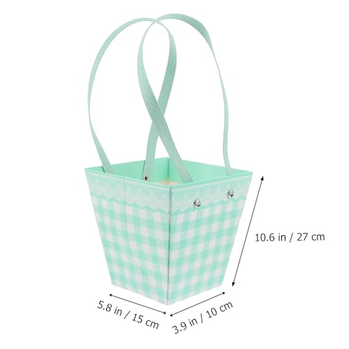 HANABASS 5 Stück Blumenstrauß Tragetaschen mit Kunststoffgriff...