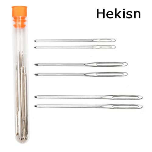 Agujas de tejer de acero inoxidable de gran calidad Hekisn para coser hilo de forma precisa 2