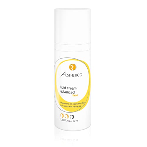 AESTHETICO lipid cream advanced - Feuchtigkeitsmagnet mit wertvollen Ölen, Gesichtspflege für fortgeschritten trockene Haut auch bei Neurodermitis, mit Nachtkerzensamenöl und Hyaluron, 50 ml Cover