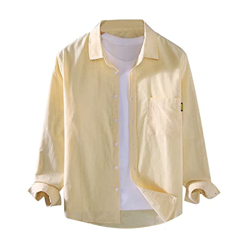 Chemise homme coupe étroite col montant tendance décontractée