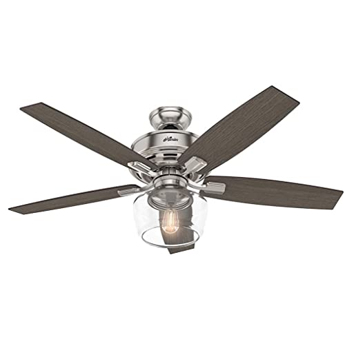 Hottest Sale Hunter Bennett Indoor Ceiling Fan with LED Light and Remote Control, 52, Brushed Nickel Review Discount Hunter Bennett Indoor Ceiling Fan with LED Light and Remote Control, 52, Brushed Nickel