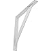 Ekena Millwork BKTMTR Steel Bracket Traditional, 2"W x 18"D x 18"H, Hammered White