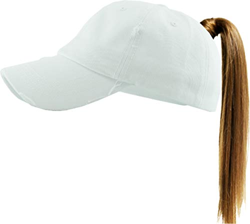 Image of Classic Plain Ponytail Messy High Bun Headwear Adjustable Cotton Trucker Mesh Glitter Hat Baseball Cap