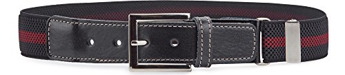 Ladeheid Kinder Gürtel Elastik-Gürtel 5-14 Jahre bis 85 cm P23R (Schwarz/Dunkelrot)