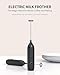 CIRCLE JOY Rechargeable Milk Frother Handheld, Coffee Frother Wand Drink Mixer with Stainless Steel Whisk for Coffee, Cappuccino, Lattes, Frappe, Matcha and Hot Chocolate, Black