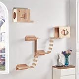 1.Material de calidad: cuidamos a sus mascotas tanto como usted. El columpio para gatos está hecho de materiales seguros y ecológicos. No tóxico, seguro y saludable. Ofrece a sus queridas mascotas un espacio seguro para vivir y jugar.