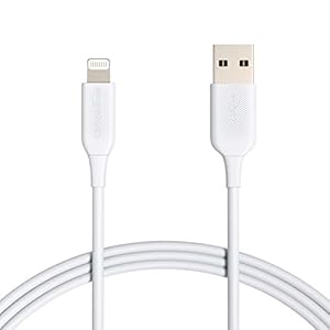 Amazon Basics 2-Pack Fast Charging USB-A to Lightning ABS Durable Charger Cable, MFi Certified for Apple iPhone Charging, iPhone 14 13 12 11 X Xs Pro, Pro Max, Plus, iPad, 6 Foot Length, White