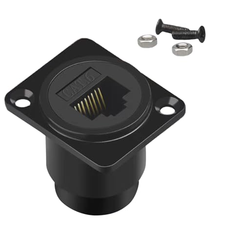 Conector Poyiccot RJ45 Panel Mount Coupler CAT6 miniatura 1