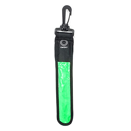 Luce LED per bicicletta, striscia luminosa riflettente a LED con fibbia a sgancio rapido, 3 modalità, luce notturna per bicicletta, borsa riflettente