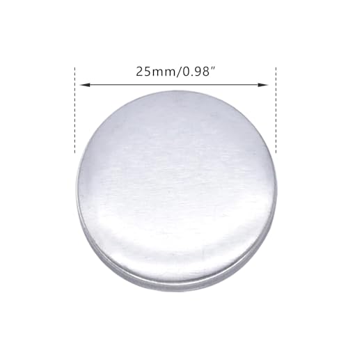 PEALOV Buttonrohlinge 25mm,200 Sätze Blank Badge Making Supplies,Runde Abzeichen Button Teile Metall Button für Button Maker Maschine,Einschließlich Metallschalen, Metall-Rückabdeckung und Klarfolie