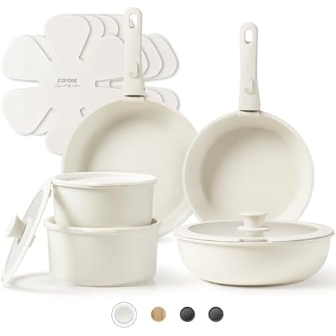 CAROTE 15-Piece Nonstick Cookware Set Cover