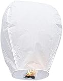 Chinesische Himmelslaternen,Beten Laternen,100 % biologisch abbaubar, umweltfreundlich, weiß schwimmende Wünschen Licht, für Partys, Hochzeiten, Geburtstage (20 PCS)