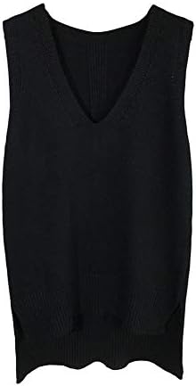 black sleeveless jumper womens