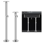 Snowtaros Undermount Sink Brackets, 45-79cm Adjustable Support Pole, Stainless Steel Undermount Sink Repair Kit for Kitchen, Bathroom (2 Pack)