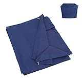 Yardenfun Bolsa para Carrito de Limpieza de Conserjería de Tela Oxford Azul 83X58X63 CM Multifuncional con Gancho Metálico Bolsa de Repuesto para Recogida y Gestión de Residuos