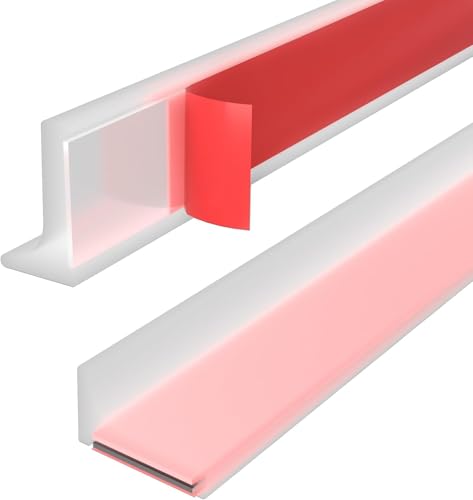 Image of RANDEN Self-Adhesive Silicone Water Stopper Strip - Collapsible Threshold Barrier Strip for Dry & Wet Separation, Sink Water Splash Guard, Bathroom Water Stopper (Translucent, 2 Meter)