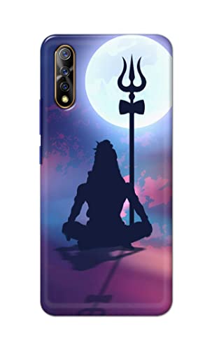 Image of Printed Hard Back Cover Case for Vivo S1 | Vivo Z1x Back Cover (Lord Shiva) -1302