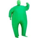 Threadsorcery Inflatable Costume Adult,Blow Up Masquerade Jumpsuit,Full Body Party Suit,Halloween Costumes for Men Women (Green)