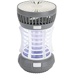 Lamparas Ventilador Jardin Jata MOST3532 - Lámpara Antimosquitos Eléctrico, Linterna, Ventilador y luz de Emergencia, Uso Interior y Exterior,Área de acción 60 m², Carga USB, Elimina por Descarga