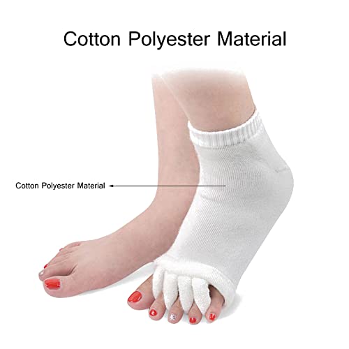 AIBEARTY 1 Pair Yoga Sport Gym Five Toe Separator Socks Foot Alignment Pain Massage Socks,Prevent Foot Cramps