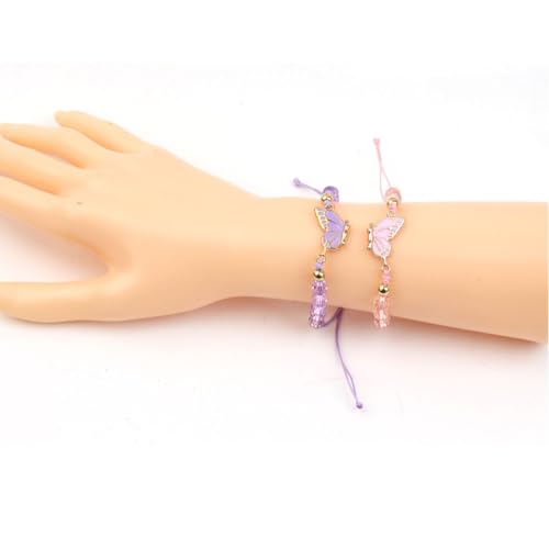 Butterfly Friendship Necklaces and Bracelets BFF Matching Jewelry for 2 Best Friends3