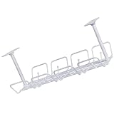 Cabilock 1satz Untertisch Kabelmanagement Rack Ordnet Kabel Und Leitungen Im Büro Und Zuhause Installieren Praktische Lösung Für Unordentliche Kabel