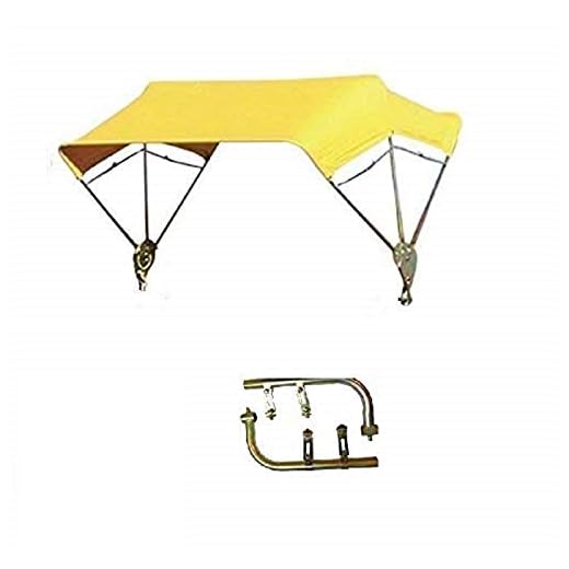 Yellow 3 Bow 48" Tractor Umbrella Canopy