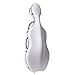 MI&VI CP-7006 Pure Poly Carbon Fiber Cello Case 4/4 Hard Shell 11lb (Full Size) with Wheels | Carry Straps | Rigid Protection | Tough Shell (White)