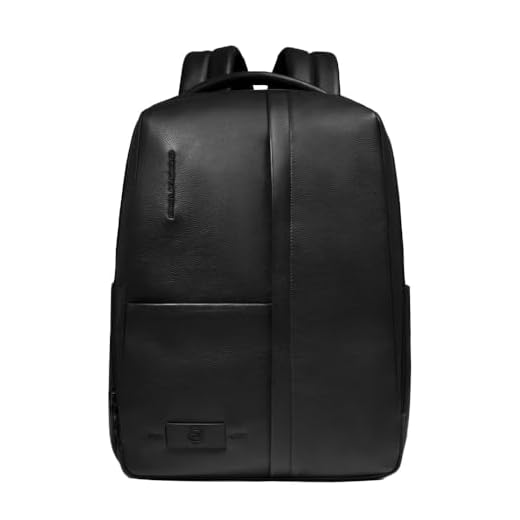 PIQUADRO – Zaino Uomo Porta PC 15.6" – Pelle di Alta Qualità – Colore Nero – Elegante e Funzionale