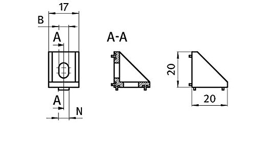 10 x View, Zinc 20 20X20X17 mm M5 Nut 5 Zinc Blank - Image 2