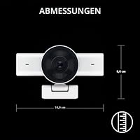 Razer Kiyo V2 X - Full-HD-Webcam 1080p, 60 FPS für Creators - Autofokus - Weitwinkel-Objektiv - Integriertes Mikrofon -Kompatibel zu Open Broadcaster Software OBS und Xsplit | Weiß – Ansicht 9