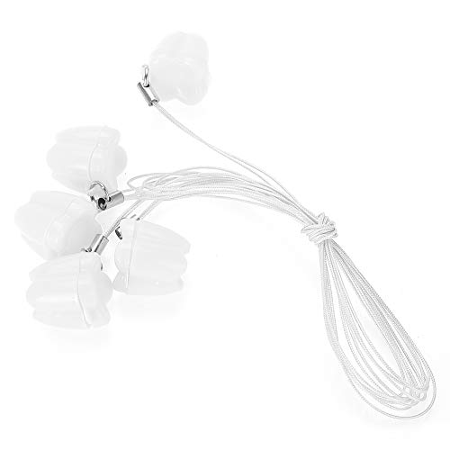 FILFEEL Milchzahndose mit Seil, 5 Stück Plastik Baby Milchzahn Aufbewahrungsbox Zahndose Zahnbox, Zahnschoner Halsketten für Jungen und Mädchen(Weiß)