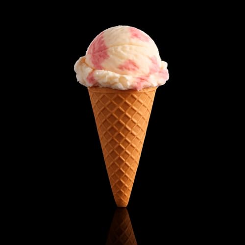 Cone King Knusprige Eiswaffeln, Halbsüße Knuspertüten, 47x107mm Ideal für 1 Kugel Eis oder Softeis, Eishörnchen für Jeden Anlass (120 Stück)