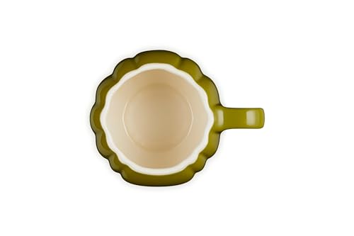 Image of Le Creuset Stoneware Pumpkin Mug with Lid, 14 oz., Olive