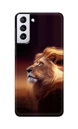 Image of PRINTFIDAA Printed Hard Back Cover Case for Samsung Galaxy S21 Plus 5G | S21+ 5G Back Cover (Danger Lion) -112