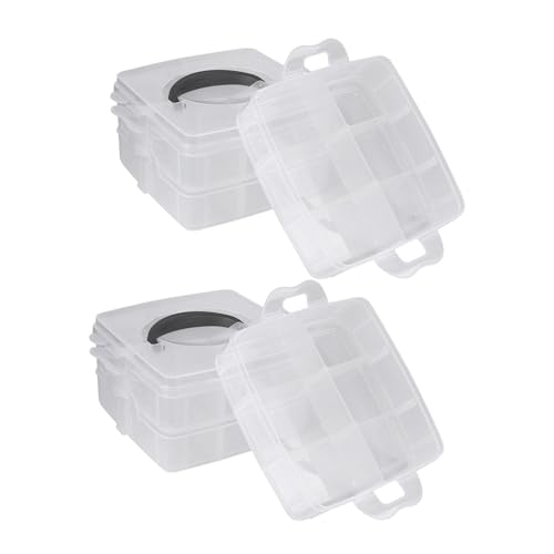 Boîtes de rangement acrylique 3 couches amovibles lot de 2 - 2