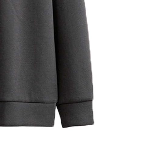 Mens Lapel Long Sleeve Sweatshirts Casual Solid Color Button Down Shirts Fall Oversized Loose Pullover Tops4