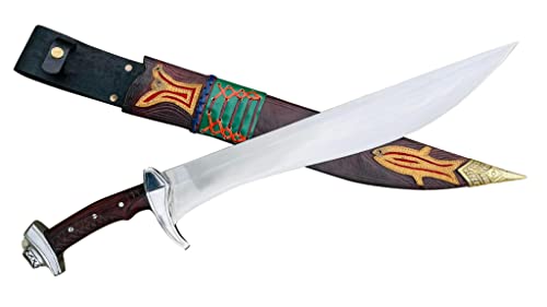 EGKH 19" Blade Goblin Cleaver Sword - Magnificent Reproduction Machete of The Orcrist - Thorin Knife - The Hobbit Kukri - High Carbon Steel Handmade in Nepal