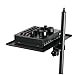 VICASKY Clip Microphone Tray Holder Mic Rack Stand Removable Sound Tray for Live Broadcasting Karaoke and Recording Multifunctional Storage Rack Black