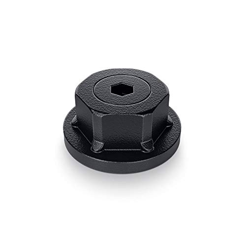 Image of OZCO Hex Cap Nuts, 1-1 /2in, 10 Pack, Black | Powder-coated aluminum, Conceals lag screws, 10 hex cap nuts, 10 hex cap nut plugs, For decks, pergolas, fences
