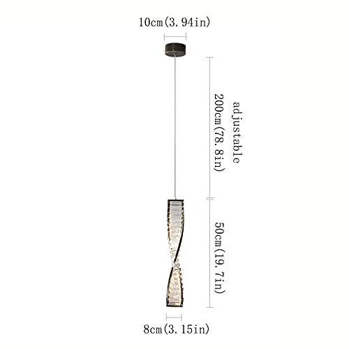 Lustre en cristal LED tricolore dimmable pour plafond - 7