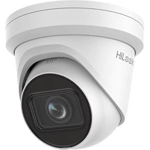 HiLook By Hikvision IPC-T680H-Z 4K Cámara de torreta de red de torreta varifocal motorizada WDR para exteriores, color blanco